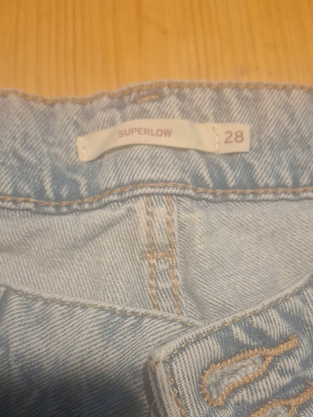 Levi's Light Blue Superlow Straight Leg Jeans